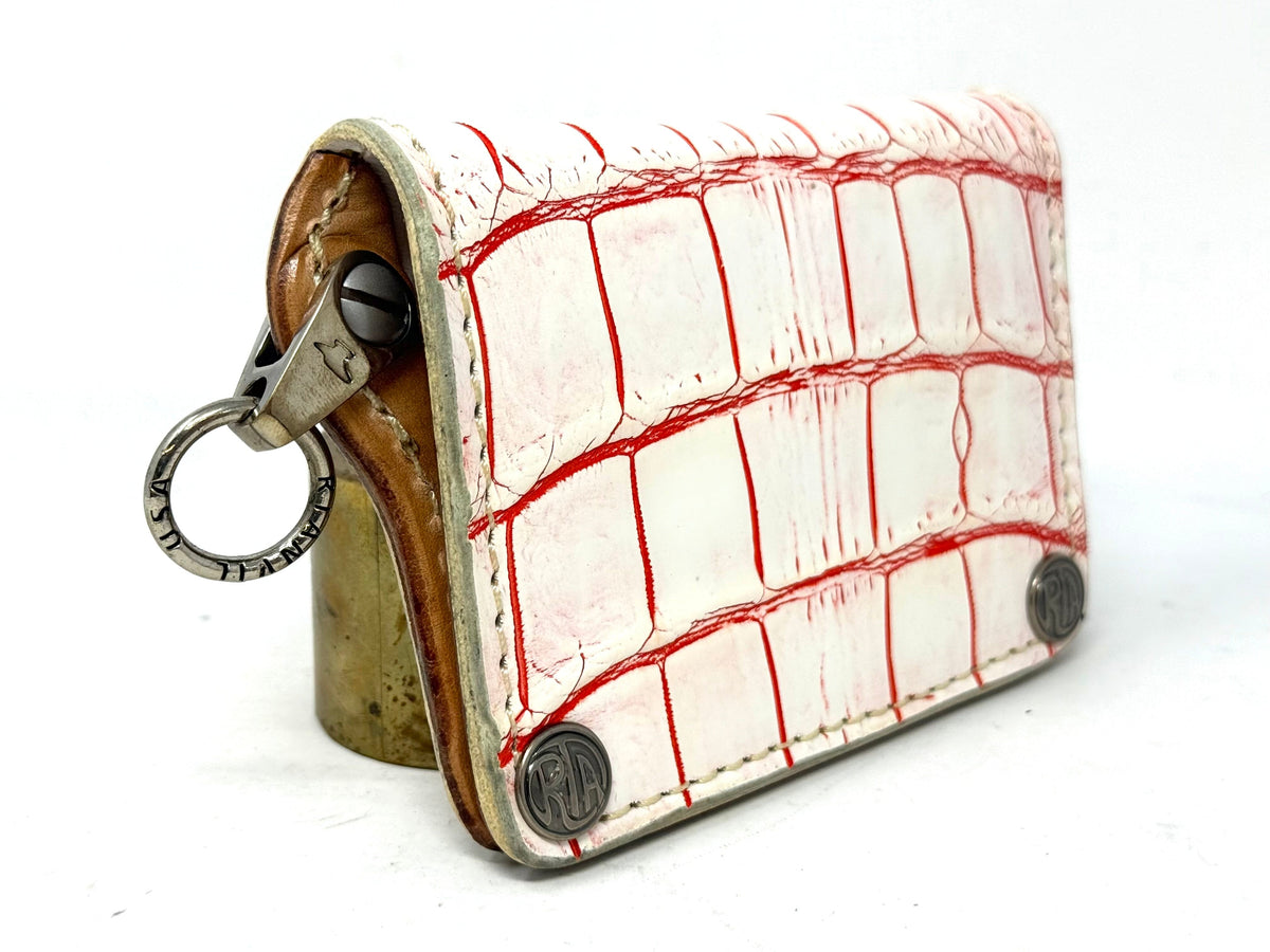 Anvil 5G Mini Long Wallet -  White/Red Alligator