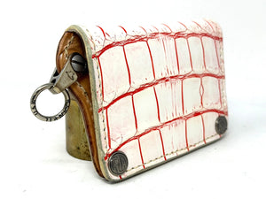 Anvil 5G Mini Long Wallet -  White/Red Alligator