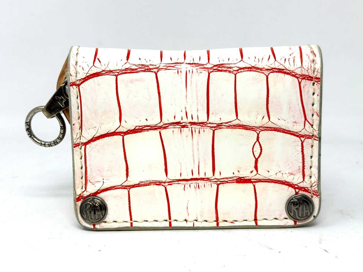 Anvil 5G Mini Long Wallet -  White/Red Alligator