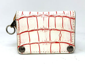 Anvil 5G Mini Long Wallet -  White/Red Alligator
