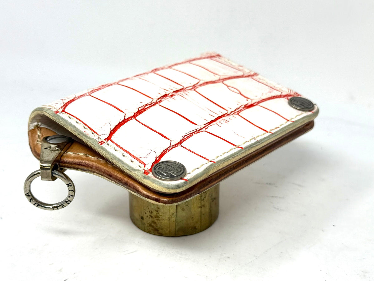 Anvil 5G Mini Long Wallet -  White/Red Alligator