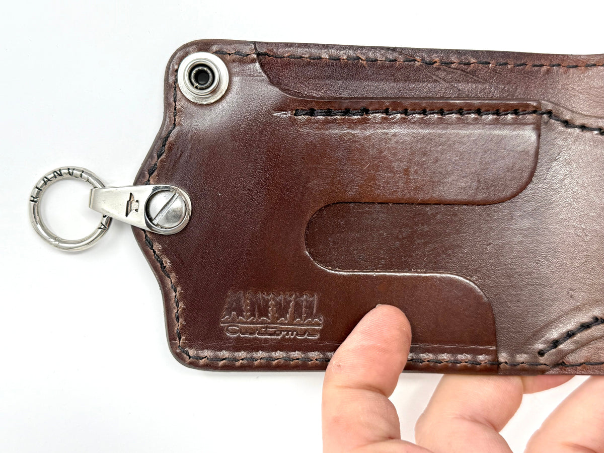 ANVIL Bifold Leather Chain Wallet - Brown 5G