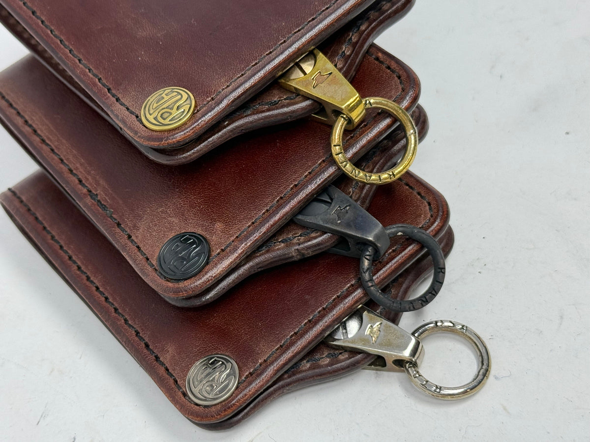 ANVIL Bifold Leather Chain Wallet - Brown 5G