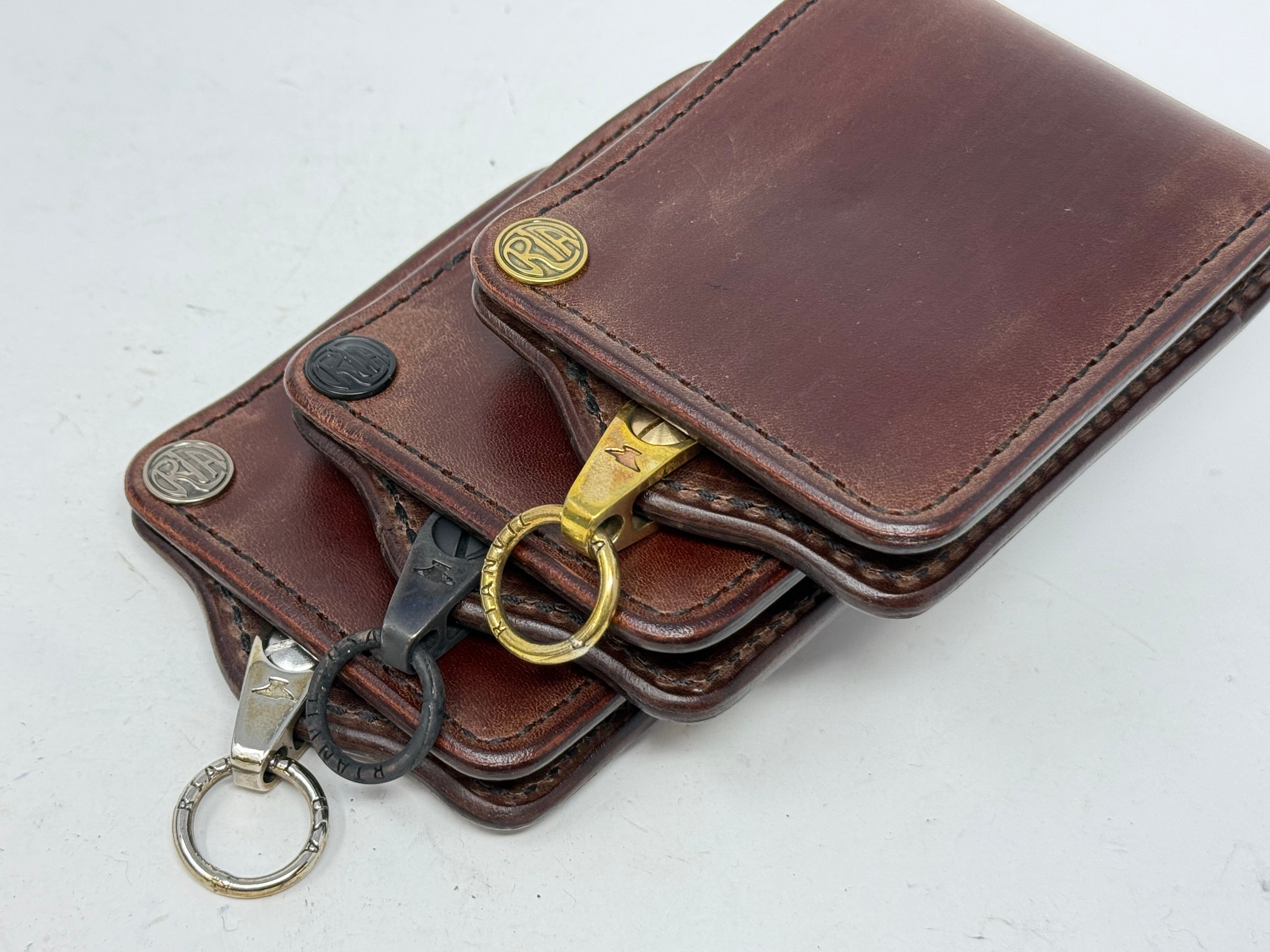 Brown 5G Bifold Leather Chain Wallet | Anvil Customs