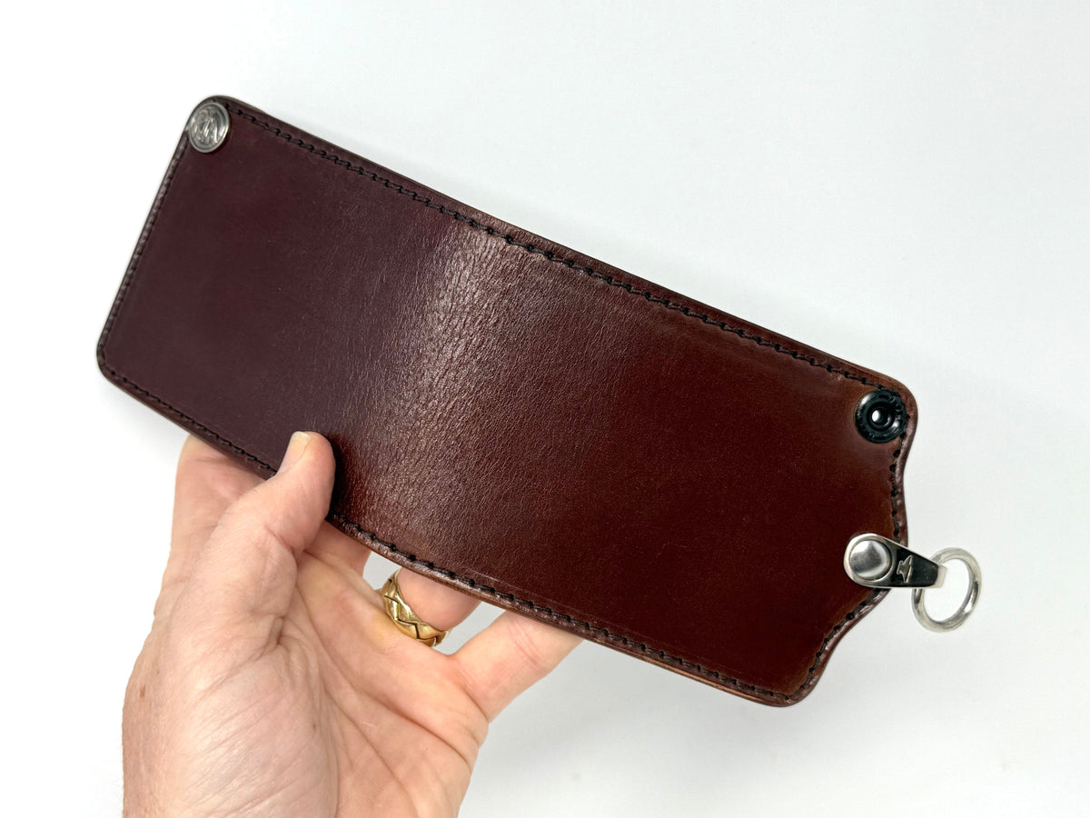 ANVIL Bifold Leather Chain Wallet - Brown 5G