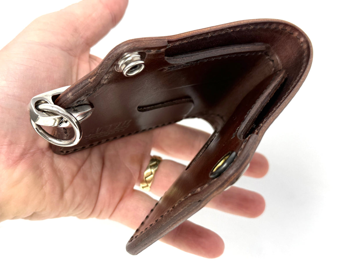 ANVIL Bifold Leather Chain Wallet - Brown 5G