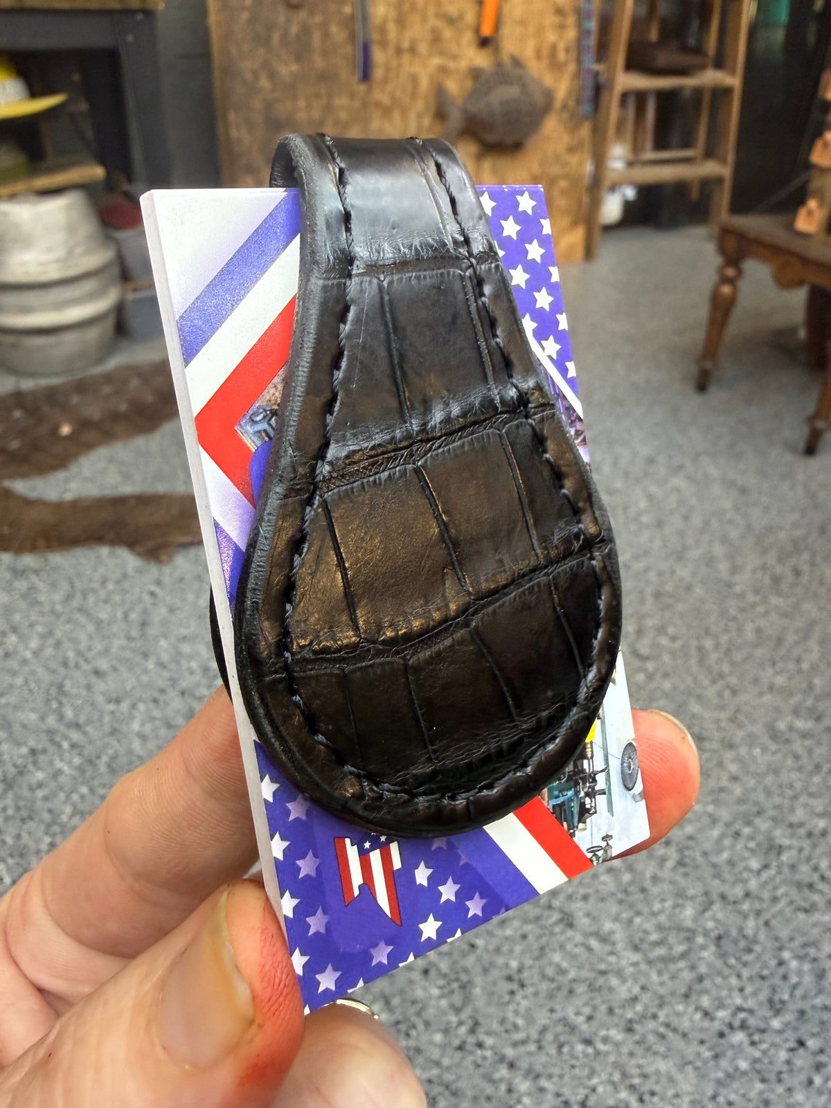 Anvil Cash Clamp Wallet:  Black Alligator