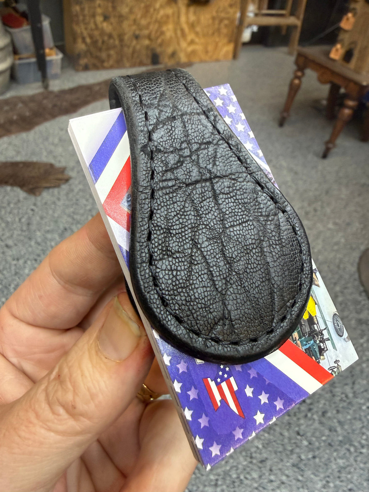 Anvil Cash Clamp Wallet:  Black Elephant