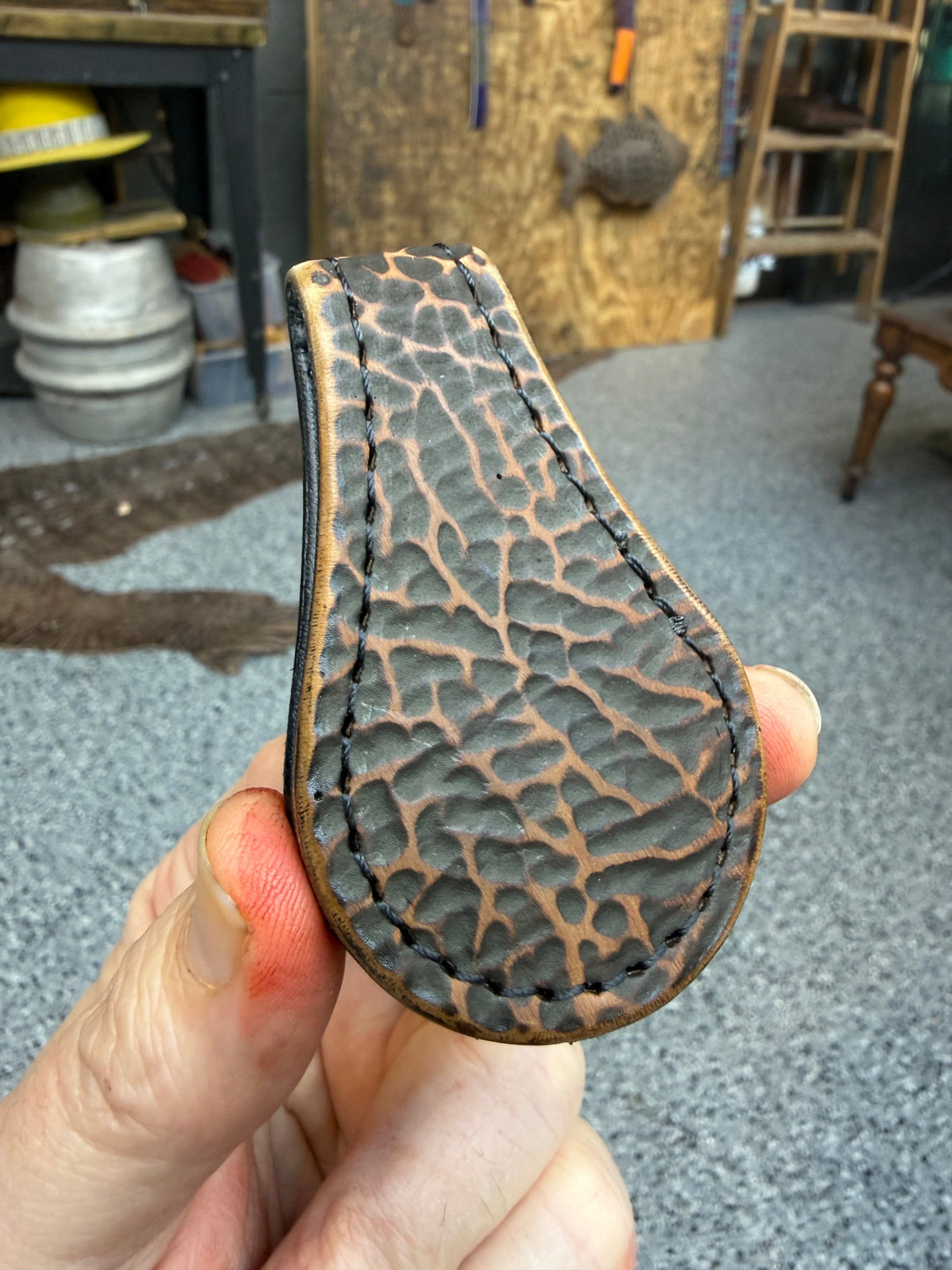 Anvil Cash Clamp Wallet:  Cognac Shark