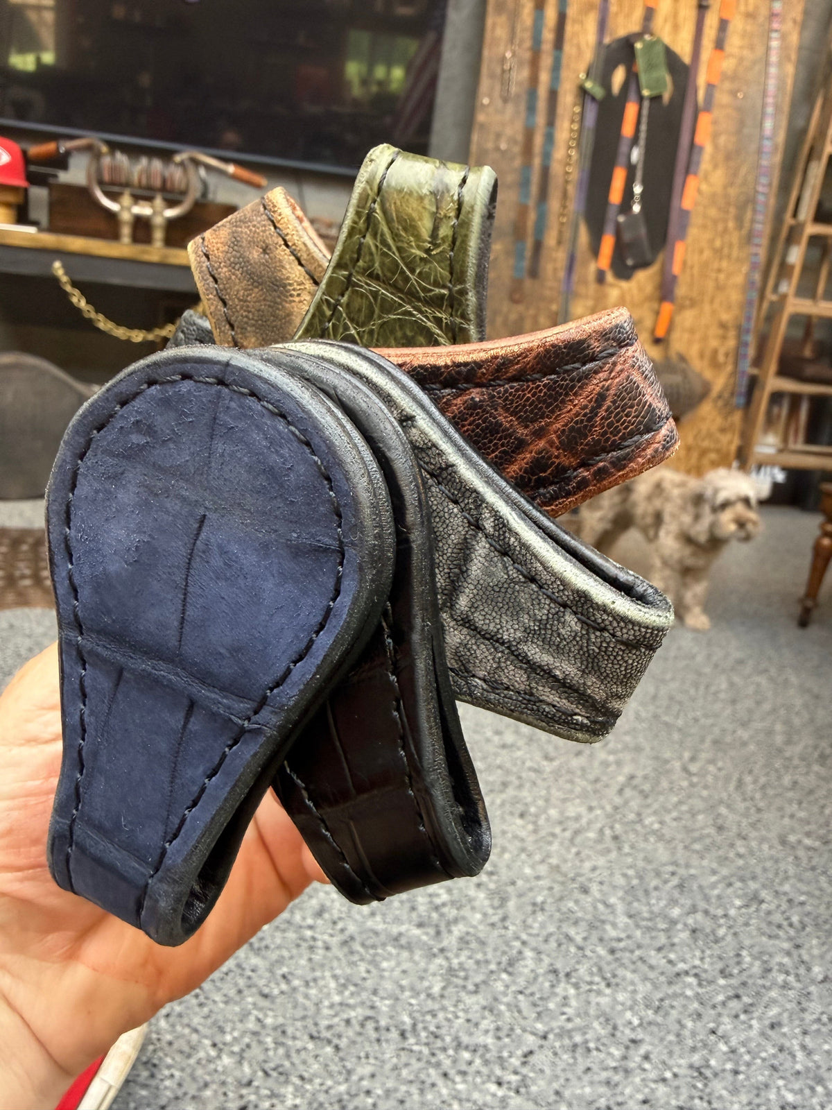 Anvil Cash Clamp Wallet:  Patina Elephant