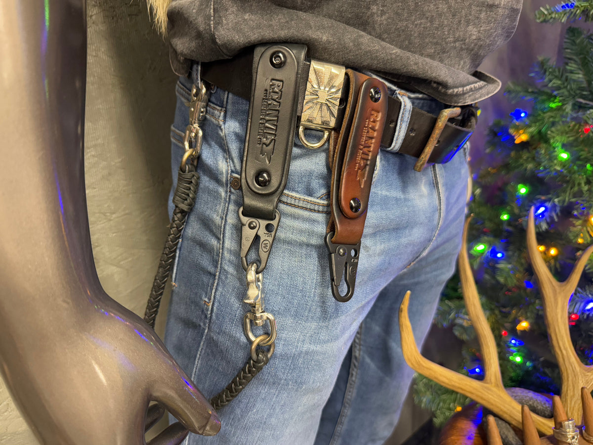 Anvil Leather Key Fob / Belt Hanger - Anvil Customs