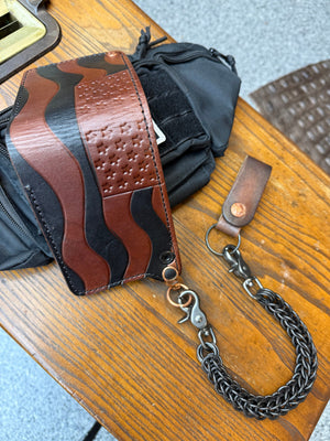 Anvil Old Glory Bifold Leather Chain Wallet w/Wallet Chain & Loop