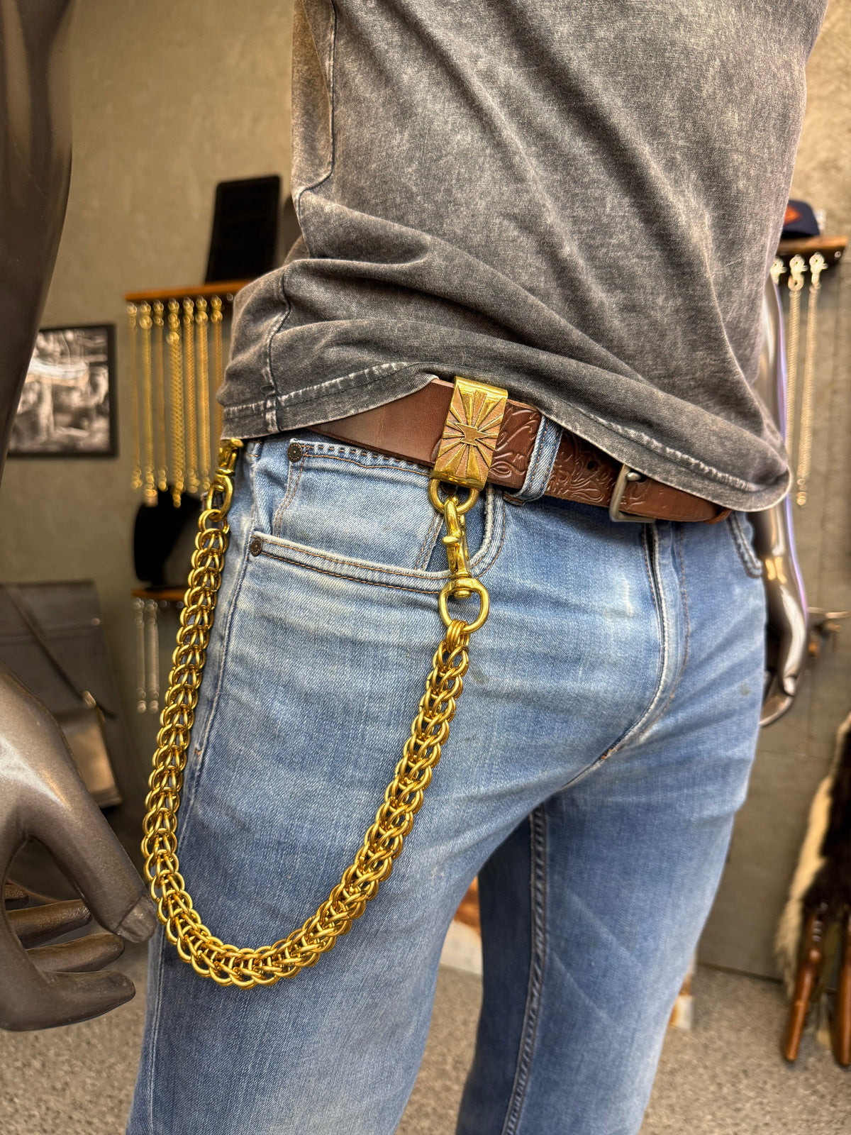 Anvil Signature Belt Charm Loop Wallet Chain Attachment - Bronze