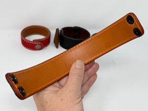Black Shark Leather Bracelet / Cuff