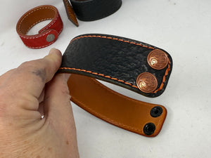 Black Shark Leather Bracelet / Cuff
