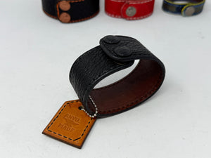 Black Shark Leather Bracelet / Cuff