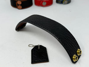 Black Shark Leather Bracelet / Cuff
