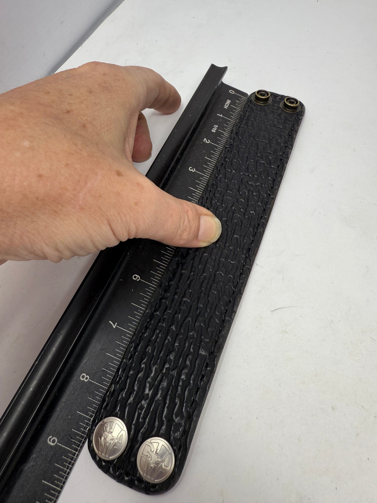 Black Shark Leather Bracelet / Cuff