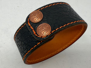 Black Shark Leather Bracelet / Cuff
