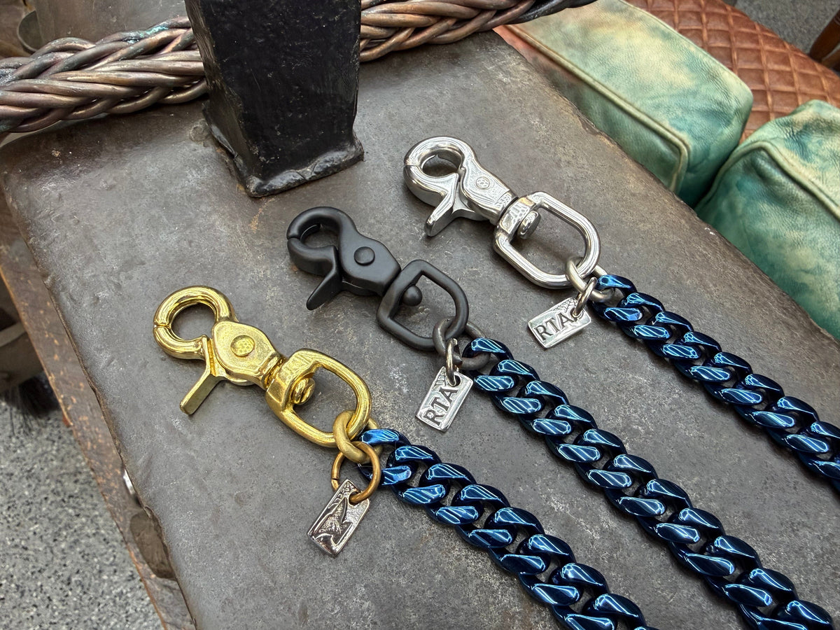 Blue Chrome Anvil Wallet Chain - RTANVIL Original