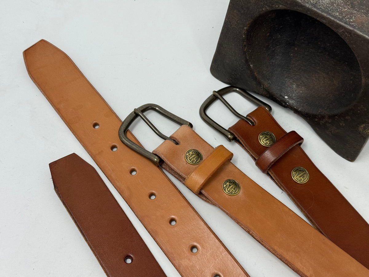 Build Your Own Leather Belt - Personalized Text - Anvil Customs