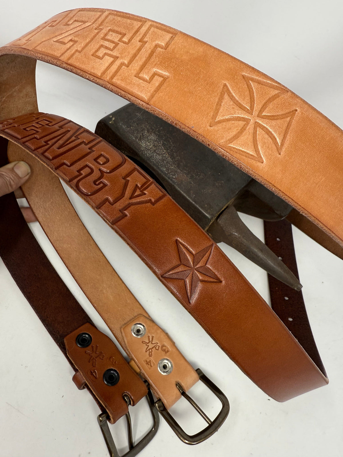 Build Your Own Leather Belt - Personalized Text - Anvil Customs