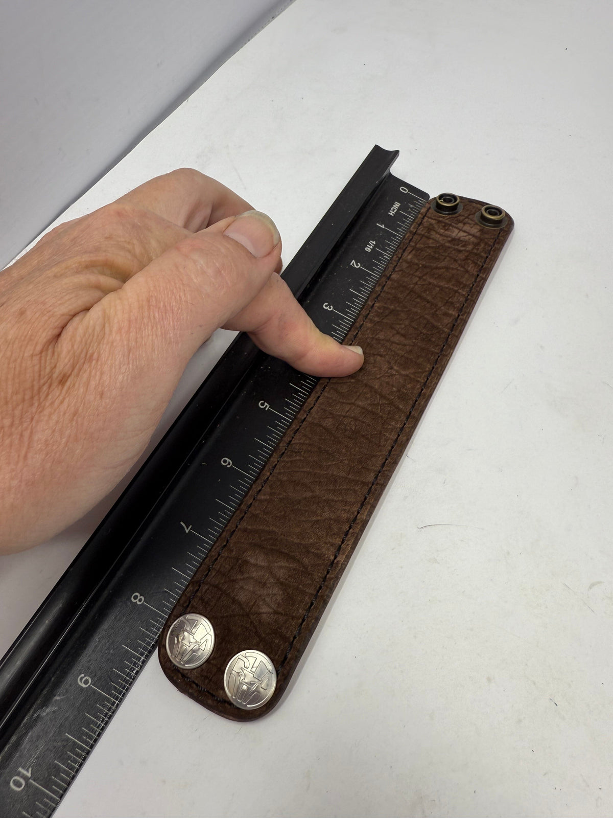 Chocolate Hippo Leather Bracelet / Cuff