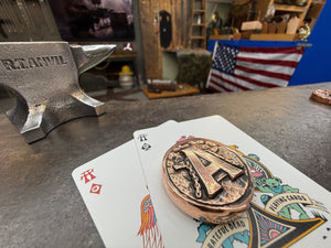 Copper Anvil Poker Card Guard