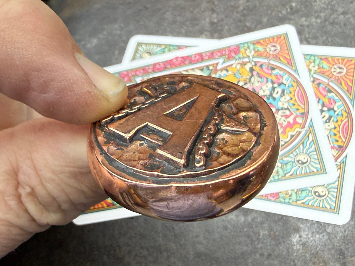 Copper Anvil Poker Card Guard