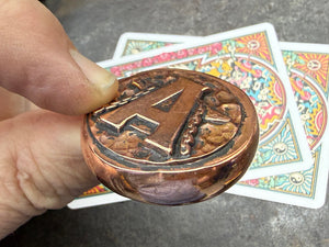 Copper Anvil Poker Card Guard