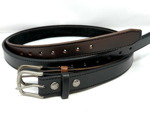 Custom Leather Belt - 2 Ply Stitched Gun Belt