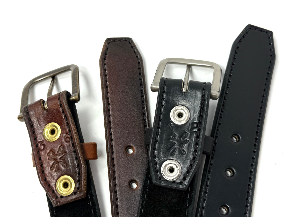 Custom Leather Belt - 2 Ply Stitched Gun Belt