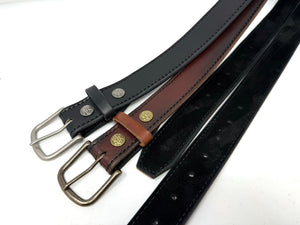 Custom Leather Belt - 2 Ply Stitched Gun Belt