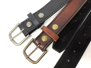 Custom Leather Belt - 2 Ply Stitched Gun Belt