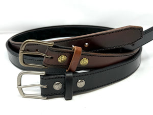 Custom Leather Belt - 2 Ply Stitched Gun Belt