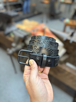 Custom Leather Belt - We The People