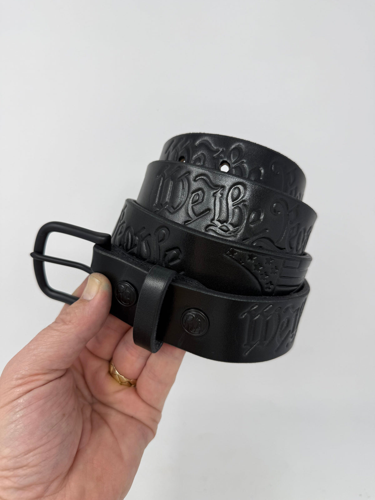 Custom Leather Belt - We The People