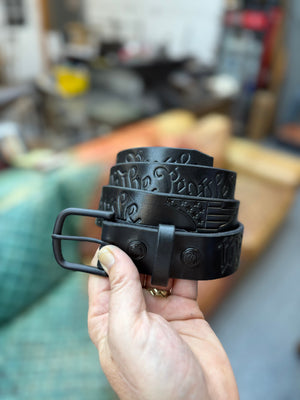 Custom Leather Belt - We The People