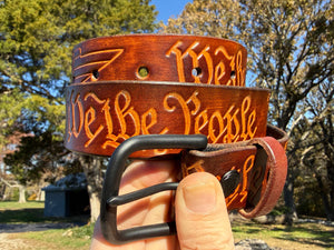 Custom Leather Belt - We The People
