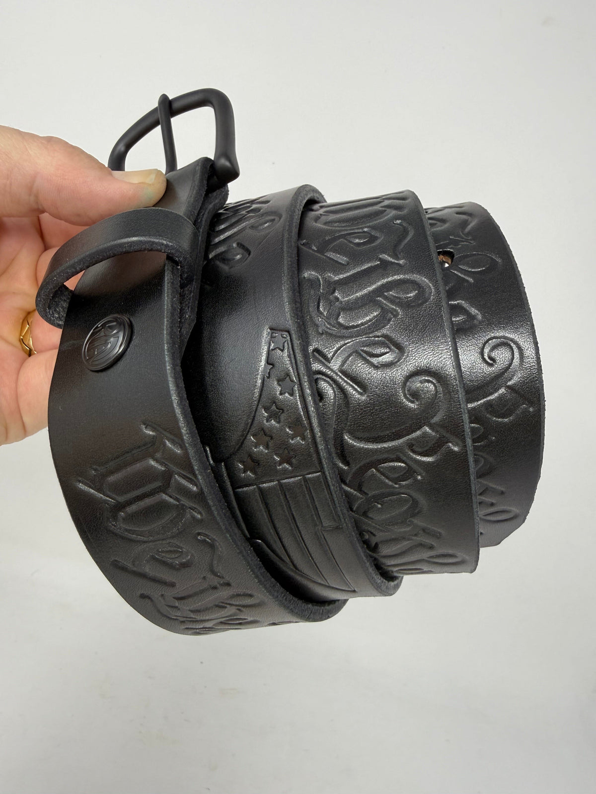 Custom Leather Belt - We The People