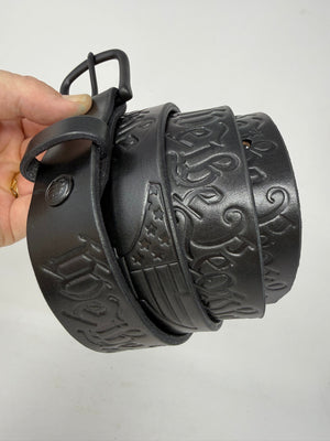 Custom Leather Belt - We The People