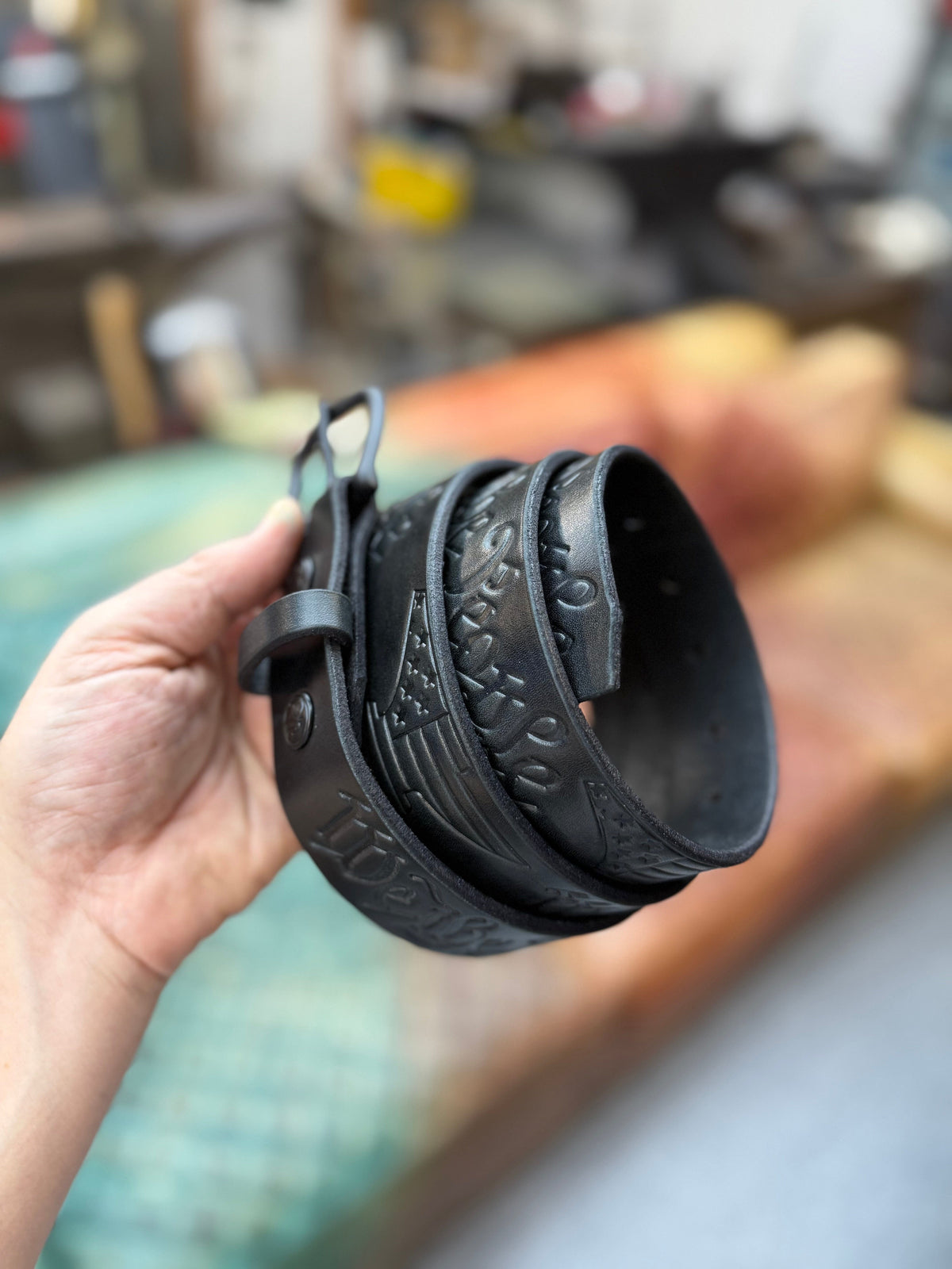 Custom Leather Belt - We The People