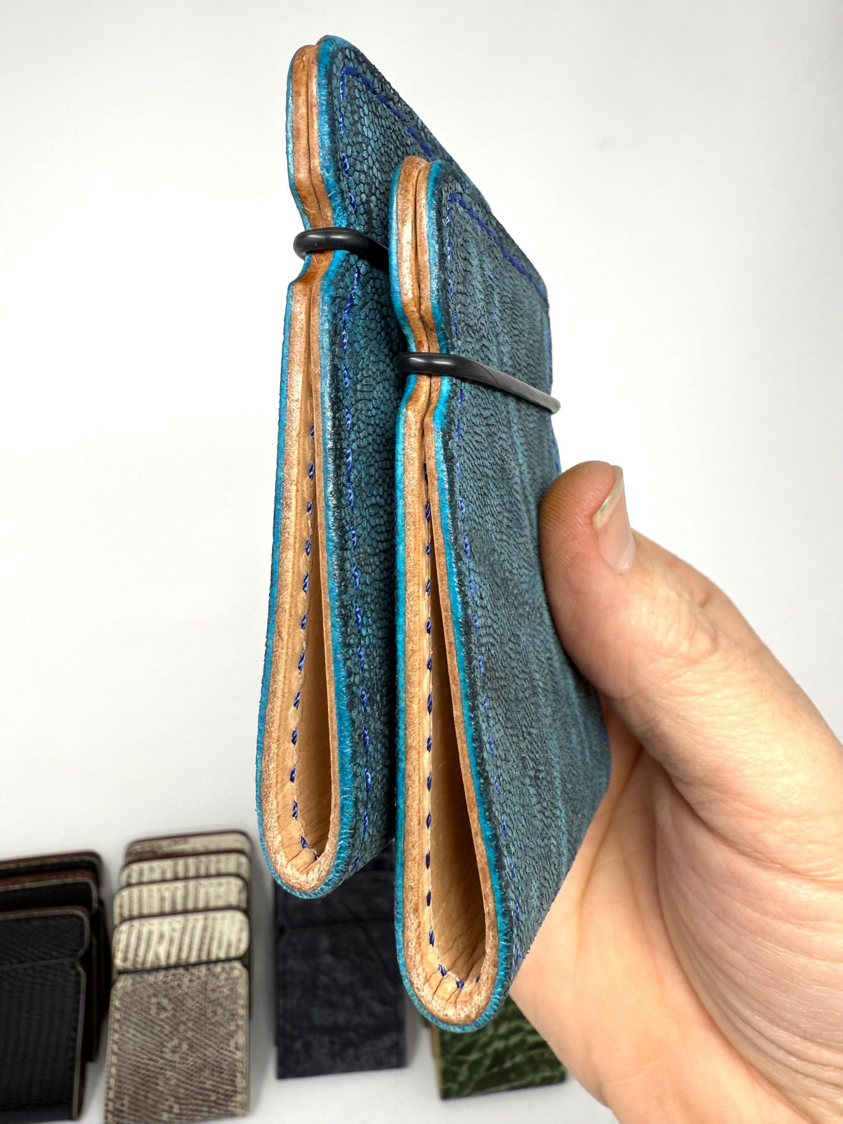 El Camino Wallet - Antiqued Turquoise Elephant
