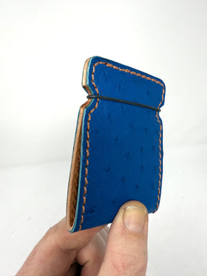 El Camino Wallet - Blue Ostrich Quill