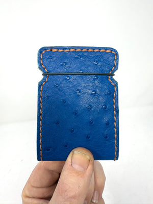 El Camino Wallet - Blue Ostrich Quill