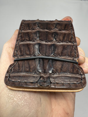 El Camino Wallet - Brown Hornback Alligator