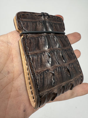 El Camino Wallet - Brown Hornback Alligator