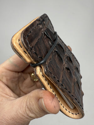 El Camino Wallet - Brown Hornback Alligator