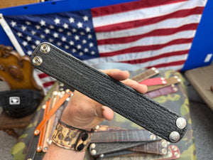 Exotic Leather Bracelet / Cuff:  Black Shark