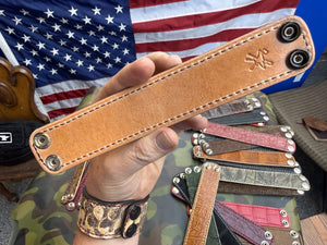 Exotic Leather Bracelet / Cuff:  Black Shark